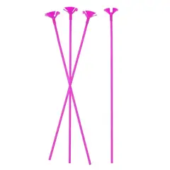 GENERICO - VARILLAS PORTAGLOBO FUCSIA 40CM X10 PCS X1 UNI