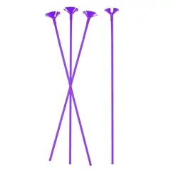 GENERICO - VARILLAS PORTAGLOBO LILA 40CM X10 PCS X1 UNI