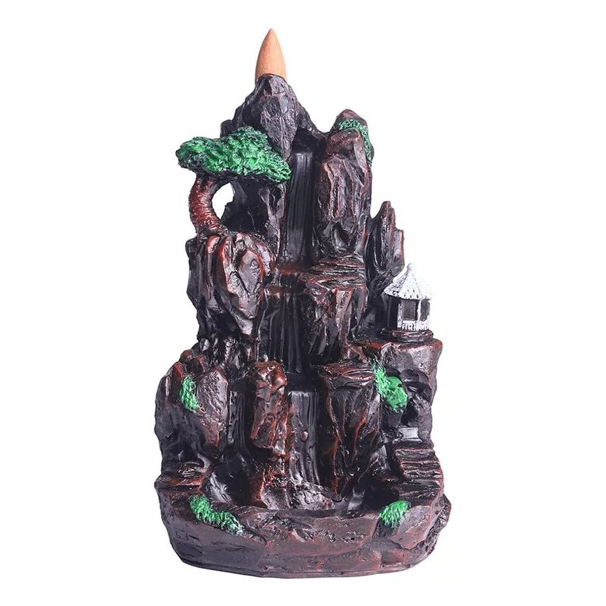 KUANGYE - Quemador De Incienso Montaña + 40 Inciensos Invertidos