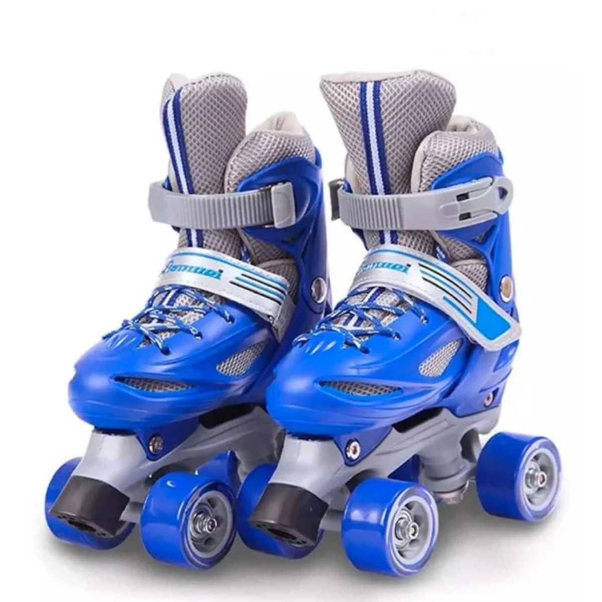 GENERICO - Patines 4 Ruedas Ajustable Para Niños Azul Talla M