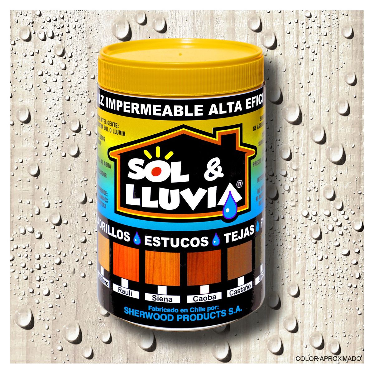 SOL Y LLUVIA - BARNIZ PARA MADERA EXTERIOR IMPERMEABLE SOL Y LLUVIA® INCOLORO 1-4 GAL