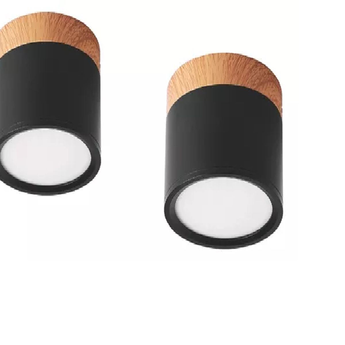 GENERICO - Pack 2 Focos Sobrepuesto 7w Decorativo Madera Led