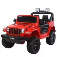 GENERICO - Auto Electrico 12v Jeep Con Control Remoto Rojo 598