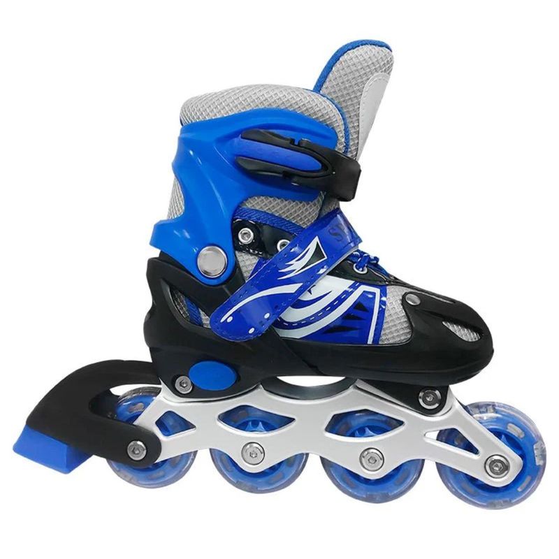 GENERICO - Patines En Linea Azul Para Niños Rueda Led Talla L