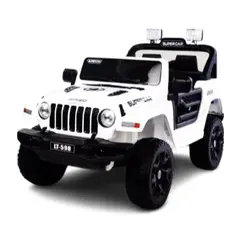 GENERICO - Auto Electrico 12v Jeep Con Control Remoto Blanco 598