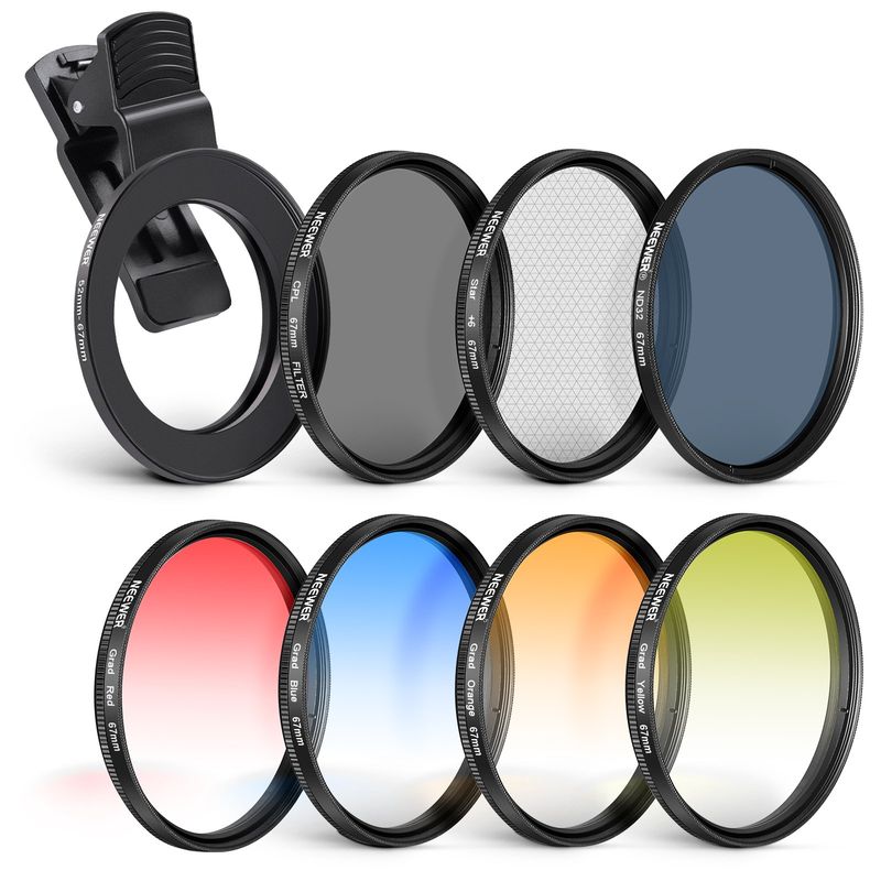 NEEWER - 67mm Filtro De Cpl Nd Star Degradad P Celular 16 15 14 Pro Max S24 S23