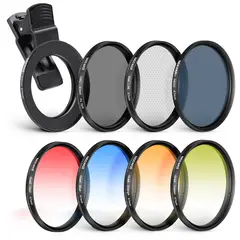 NEEWER - 67mm Filtro De Cpl Nd Star Degradad P Celular 16 15 14 Pro Max S24 S23