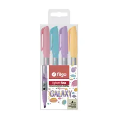 FILGO - Estuche 4 destacadores colores pastel Galaxy -