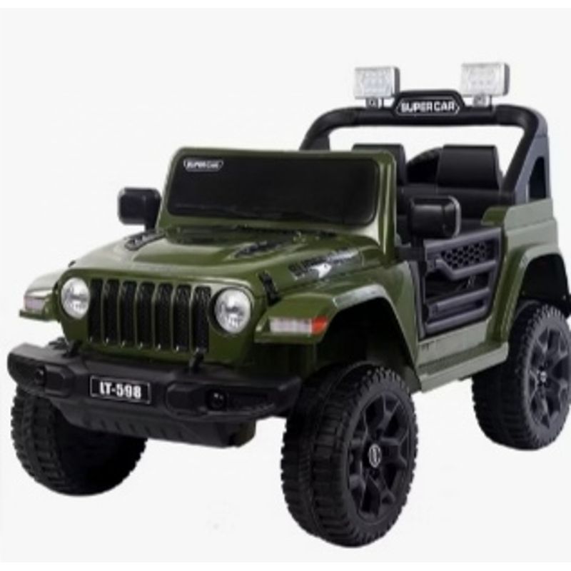 GENERICO - Auto Electrico 12v Jeep Con Control Remoto Verde 598