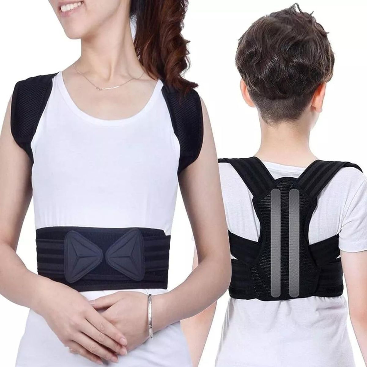 GENERICO - Corrector de Postura de Espalda Doble Cinturón