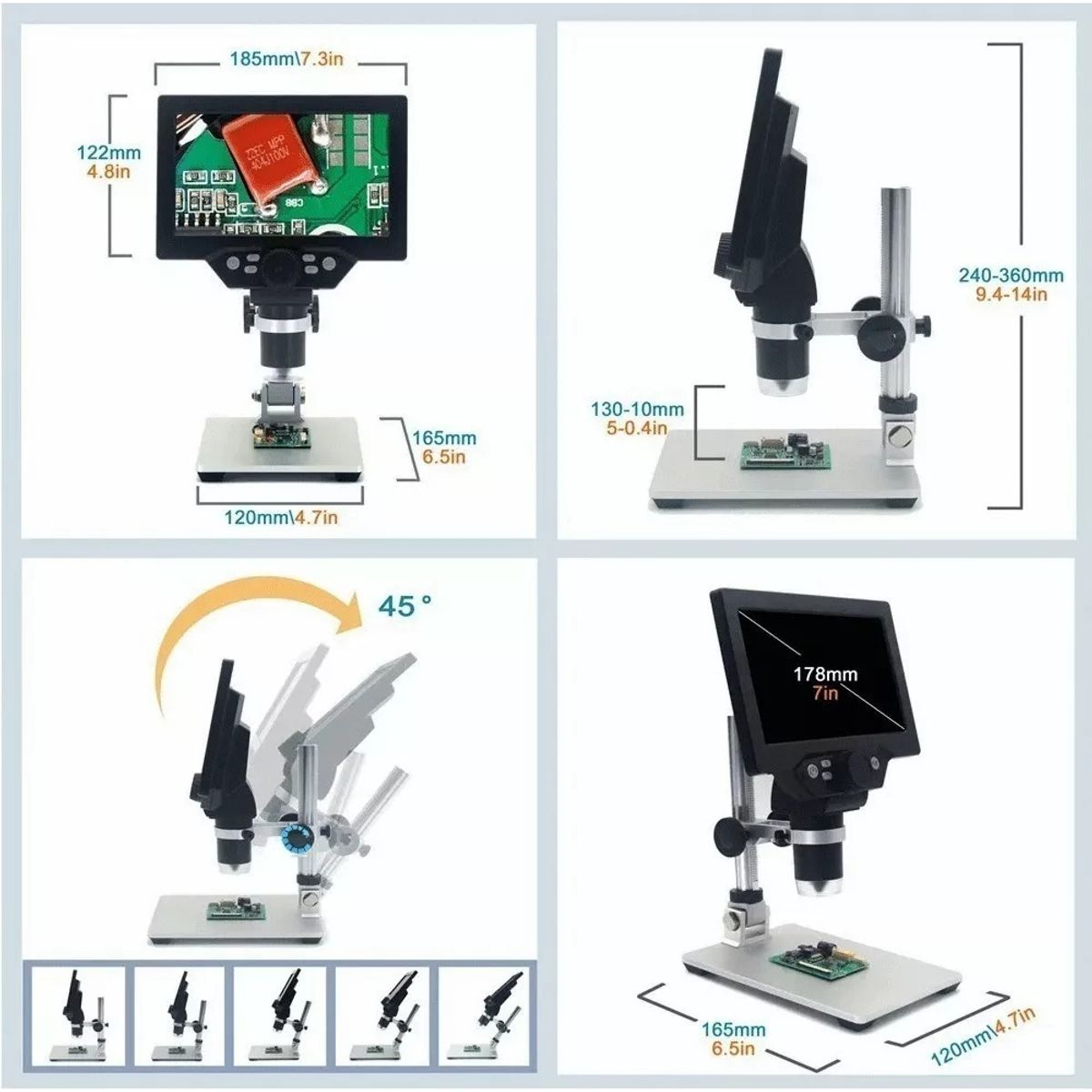 U BUY - Microscopio Electrónico Académico Con 43in Pantalla Lcd Hd