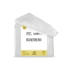 GENERICO - Sabana 100% Algodón 300 Hilos 1,5 Plaza- Blanca