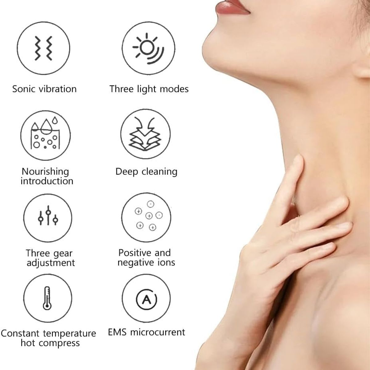 KUANGYE - Masajeador Reductor De Papada Facial Antiarrugas De Belleza