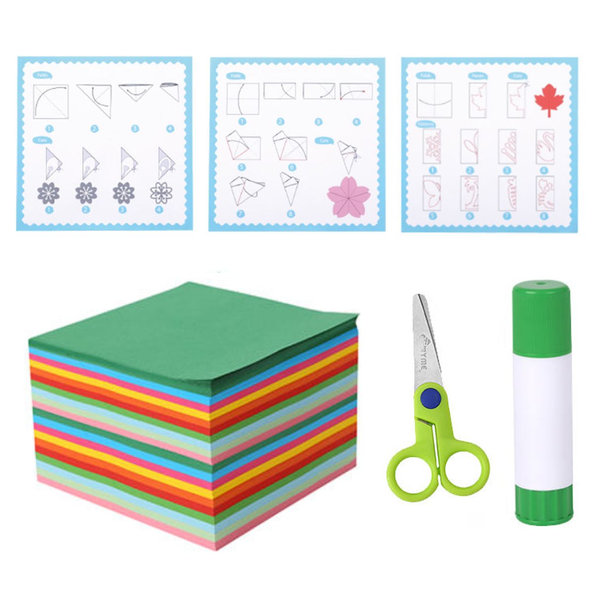 TOOKY - Set De Origami Y Kirigami Para Niños Incluye 500 Hojas