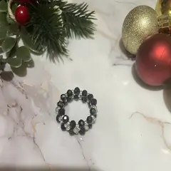 GENERICO - Anillo cristal negro modelo Crisni