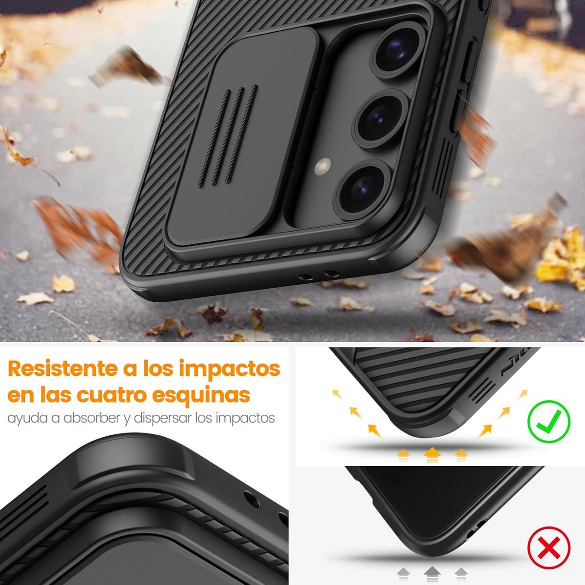 NILLKIN - Carcasa para Samsung S24 FE Nillkin Camshield Antigolpes