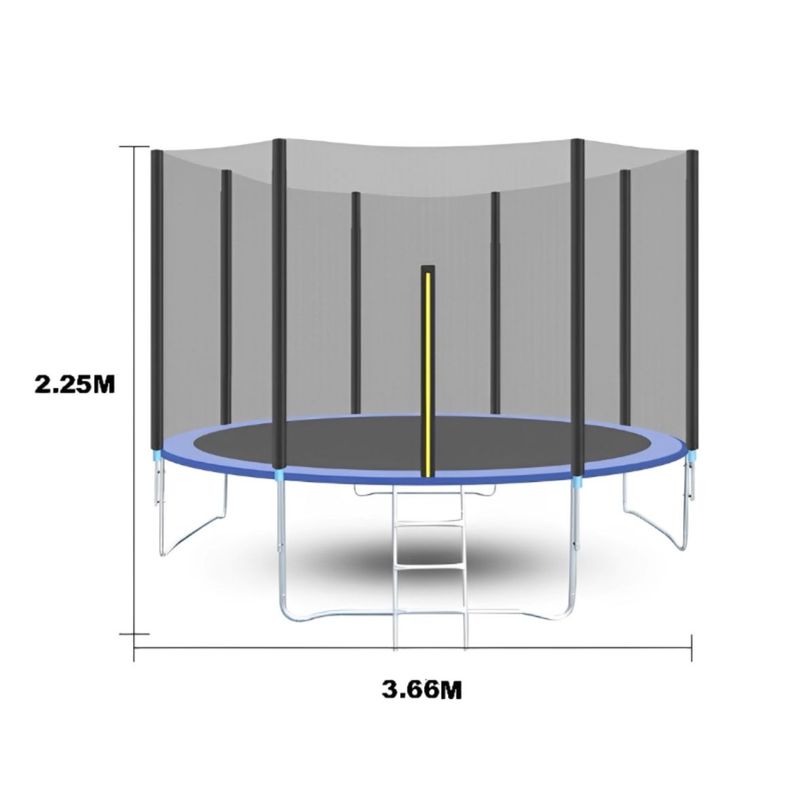 ACTUAL - Cama Elástica Trampolín Con Malla Seguridad 3.66 x 2.25 Mtrs