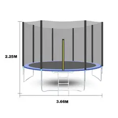 ACTUAL - Cama Elástica Trampolín Con Malla Seguridad 3.66 x 2.25 Mtrs