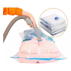 GENERICO - Packx10 Bolsas Al Vacío Comprimir Ropa Ahorra Espacio 80x110