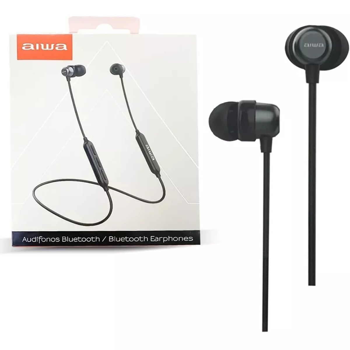 AIWA - Audifonos Aiwa Aw 680 Bluetooth Negro - Incluye Micrófono