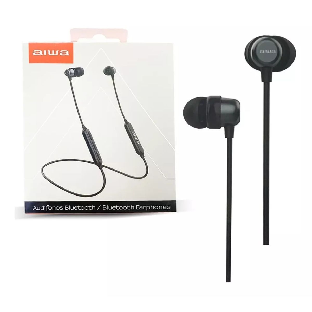 AIWA - Audifonos Aiwa Aw 680 Bluetooth Negro - Incluye Micrófono