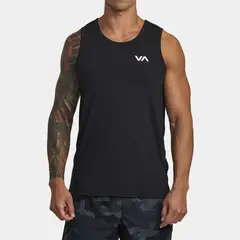 RVCA - Polera SM Sport Vent Sl M Kttp Negro Hombre