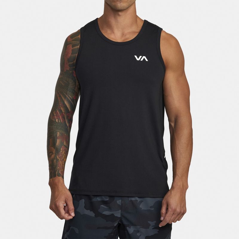 RVCA - Polera SM Sport Vent Sl M Kttp Negro Hombre RVCA
