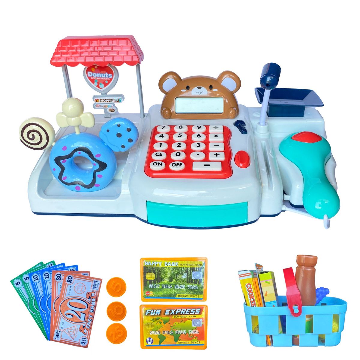 GENERICO - Caja Registradora De Juguete Diseño OSo Incluye Accesorios