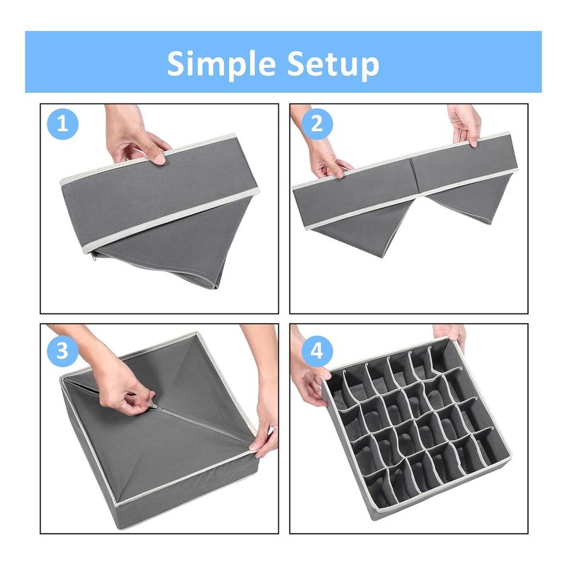 GENERICO - 4u Caja De Almacenamiento De Ropa Interior Caja Organizador