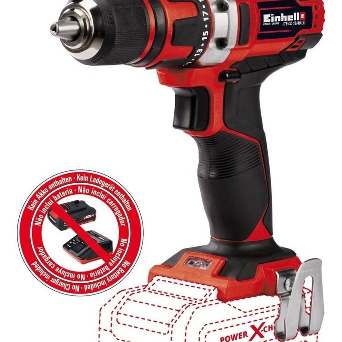 EINHELL - Taladro Atornillador Einhell Te-cd 18/40 Li - Sin Baterías