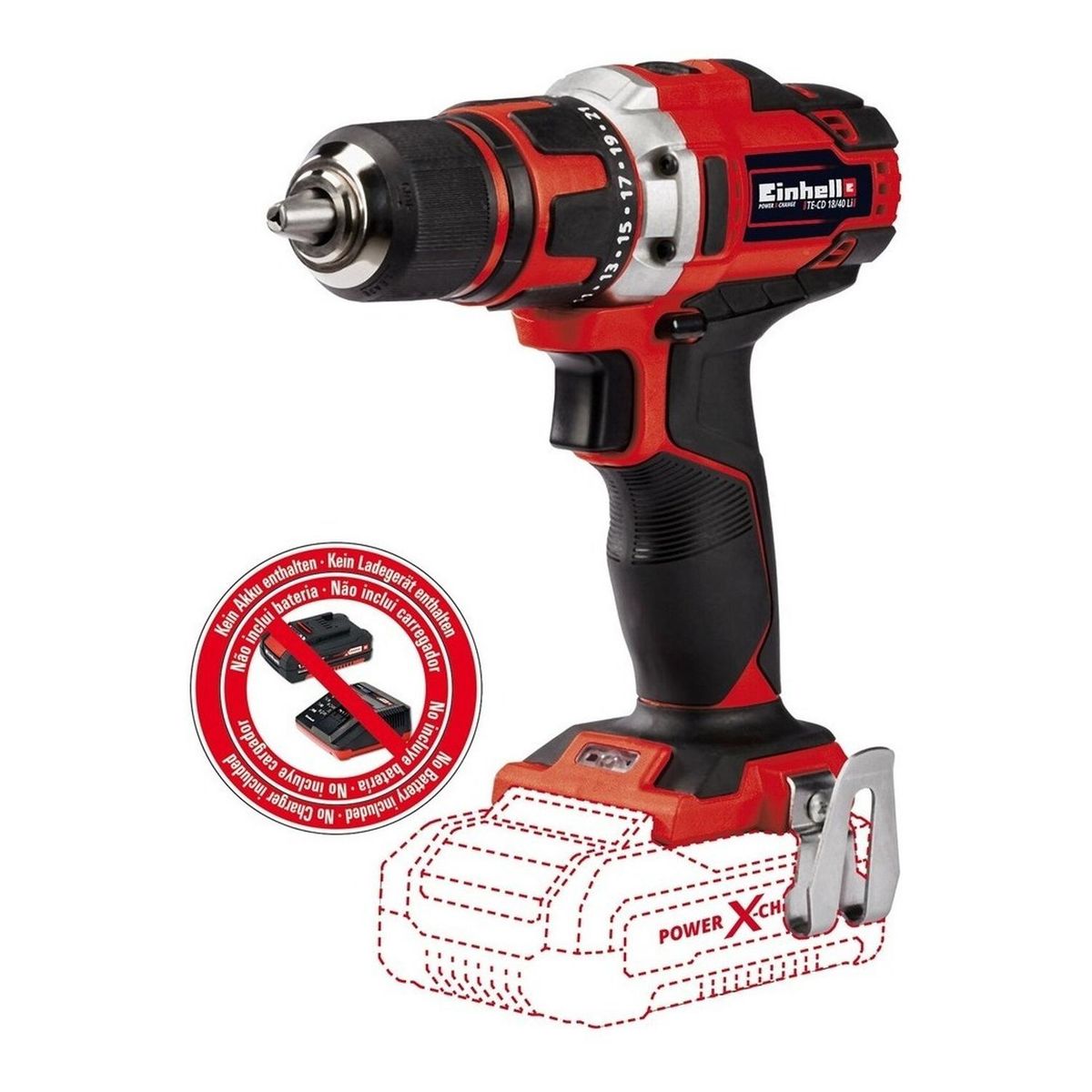 EINHELL - Taladro Atornillador Einhell Te-cd 18/40 Li - Sin Baterías
