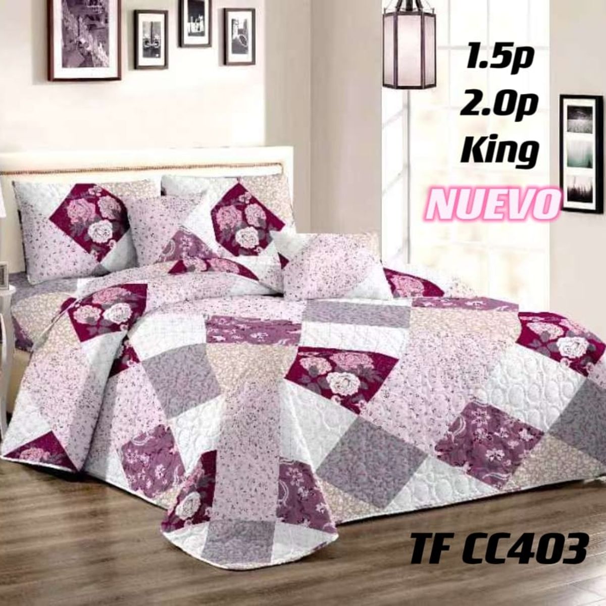 GENERICO - cubrecama quilt verano plazay media