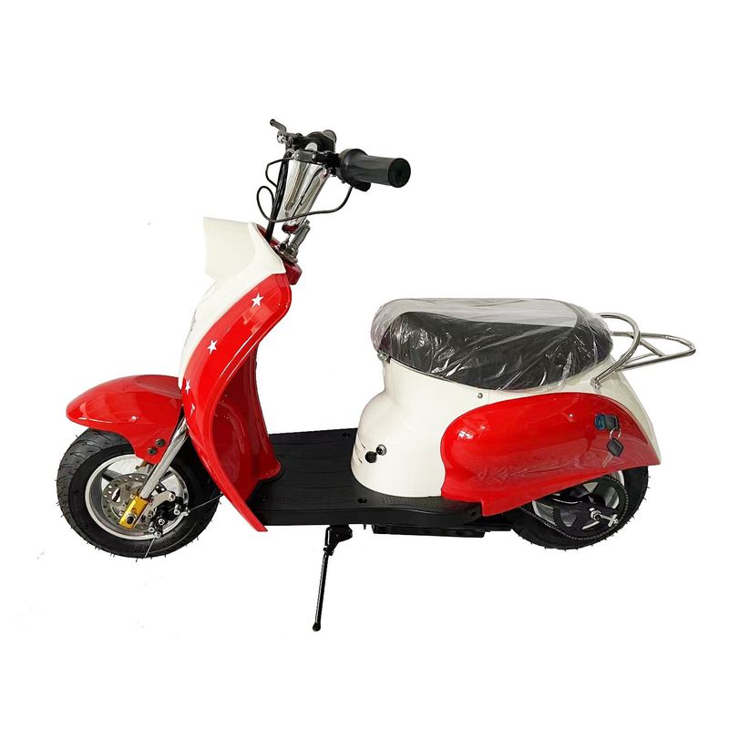 LEKO - Mini Moto Eléctrica Infantil Modelo T-JGW Color Rojo-Blanco