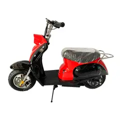 LEKO - Mini Moto Eléctrica Infantil Modelo T-JGW Color Negro-Rojo