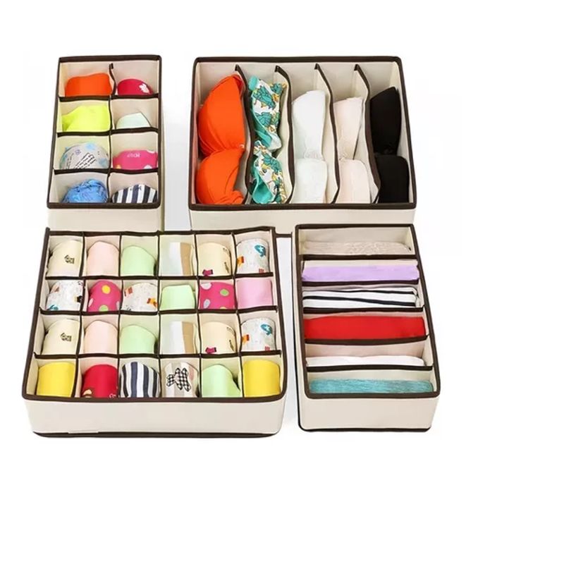 GENERICO - Organizador De Ropa Interior Para Armarios Set De 4