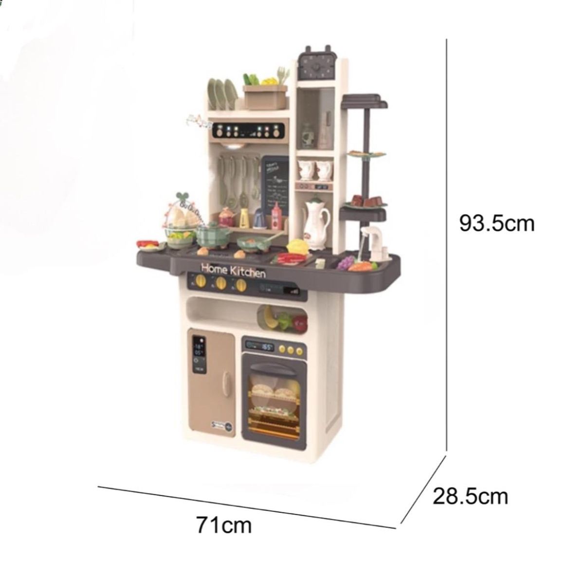 ACTUAL - Cocina De Juguete 93.5 cm Luz Sonido Agua Vapor 65 Piezas