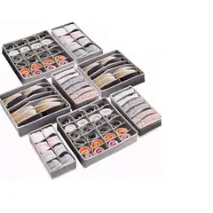 GENERICO - Organizador De Ropa Interior Y Medias Divisor Cajones Set X8