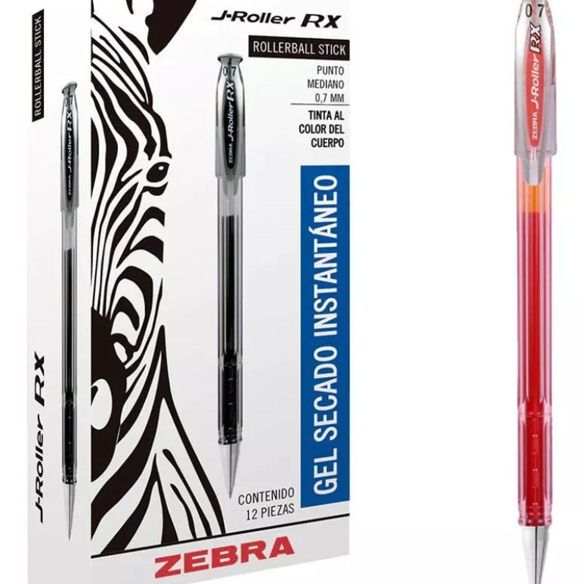 ZEBRA - Bolígrafo Gel Secado Rápido Lápices De 0,7 mm 12 Unidades