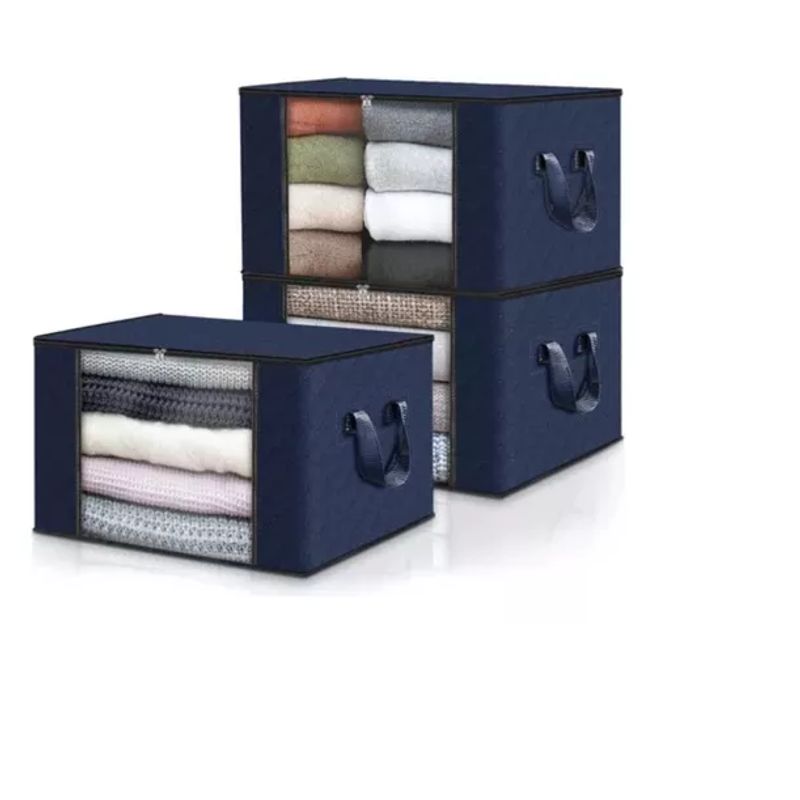 GENERICO - Pack 3 Organizador Bolsas Almacenamiento Ropa Sabanas Hogar