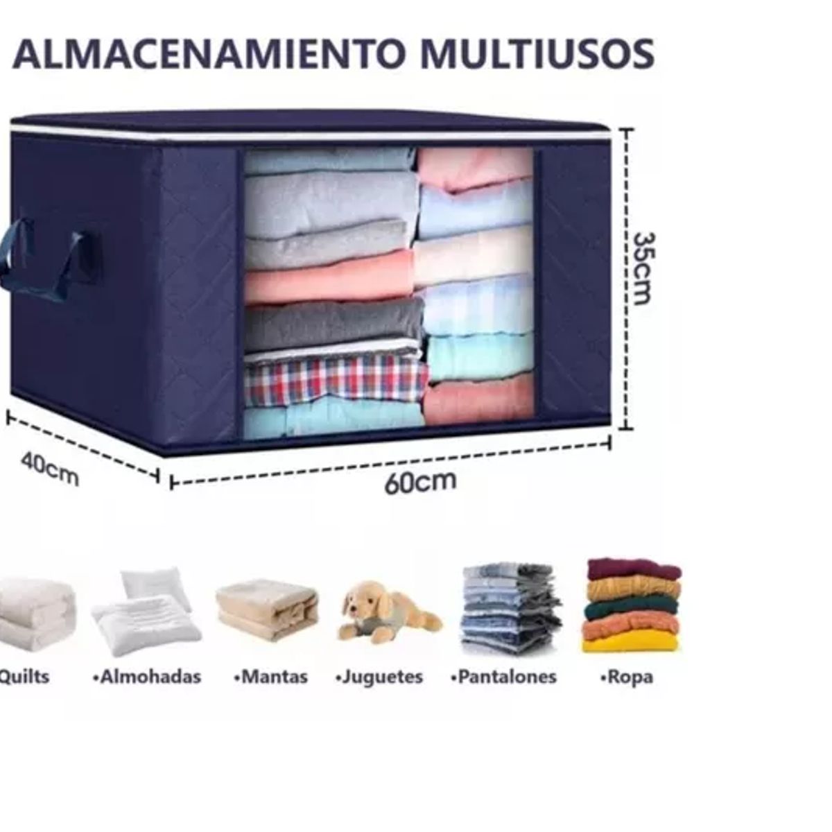 GENERICO - Pack 3 Organizador Bolsas Almacenamiento Ropa Sabanas Hogar
