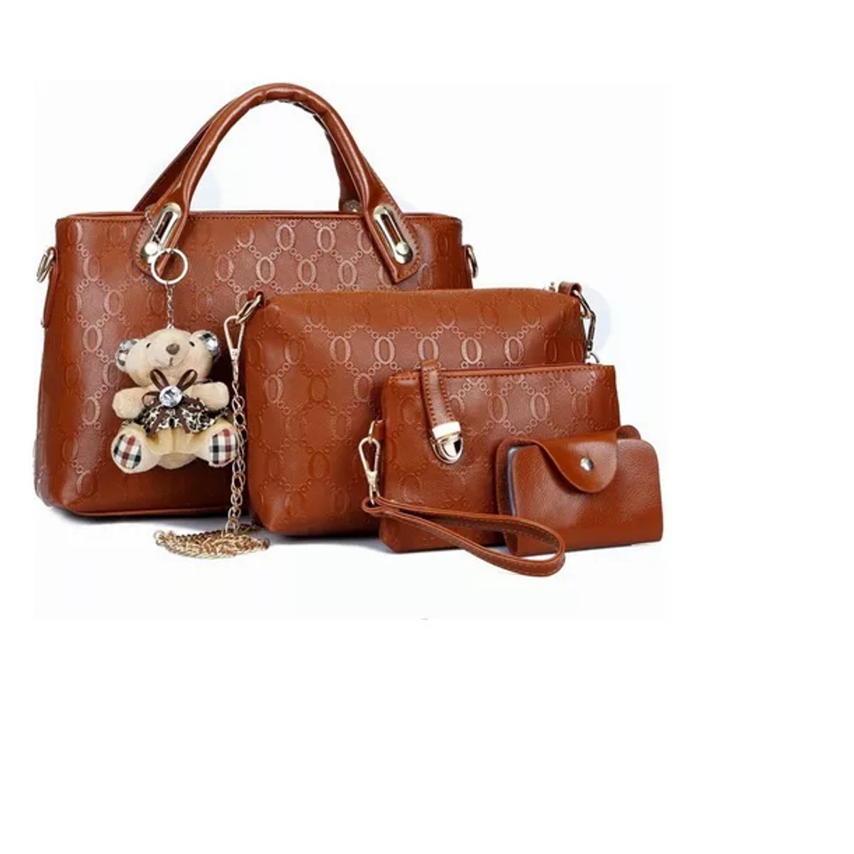 GENERICO - Set 4 Bolsas Mujer Moda Dama Crossbody Cosmetiquera Correa