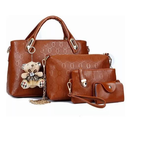 GENERICO - Set 4 Bolsas Mujer Moda Dama Crossbody Cosmetiquera Correa