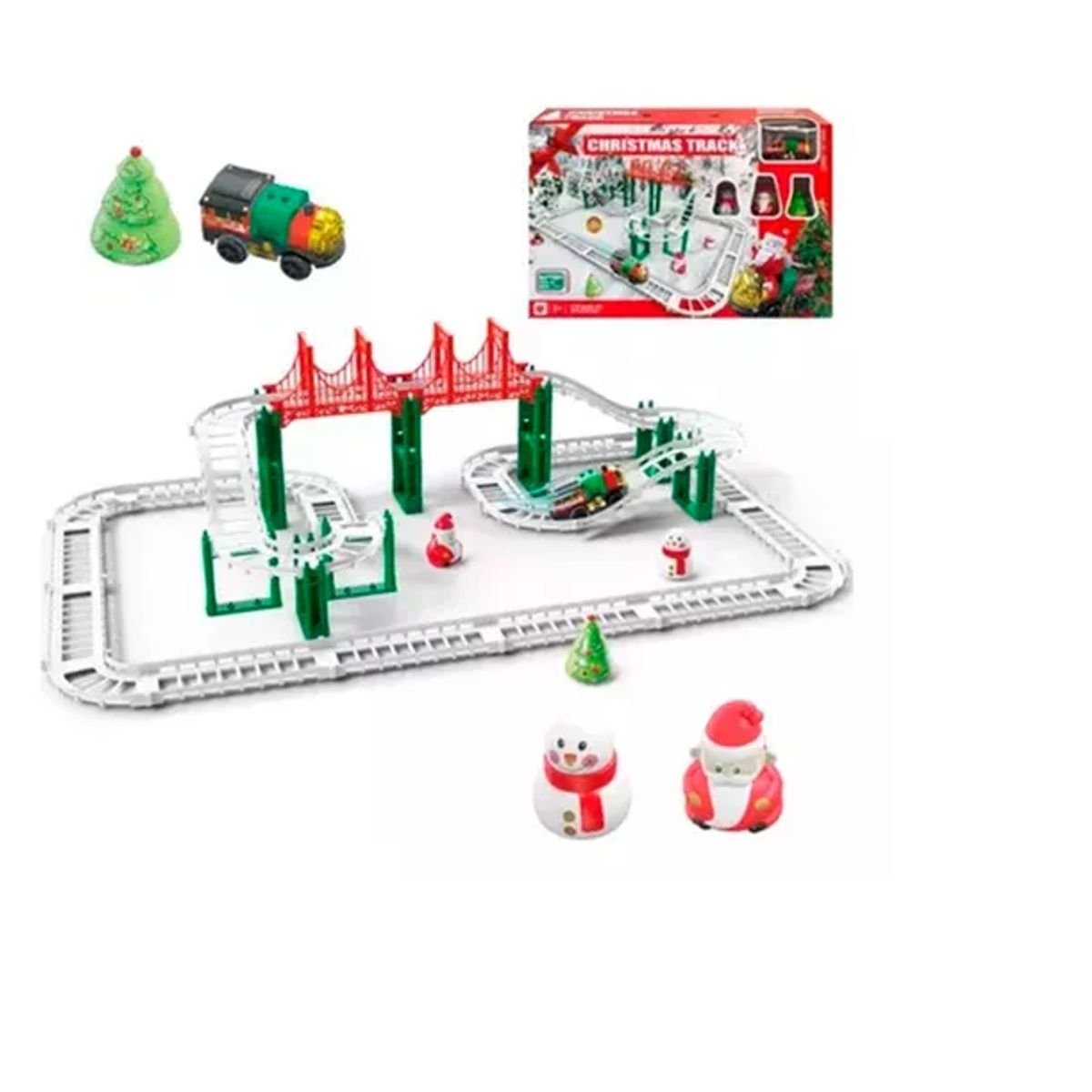 GENERICO - Juguete Tren Locomotora Humo Navidad Eléctrico 14 Pcs Niño
