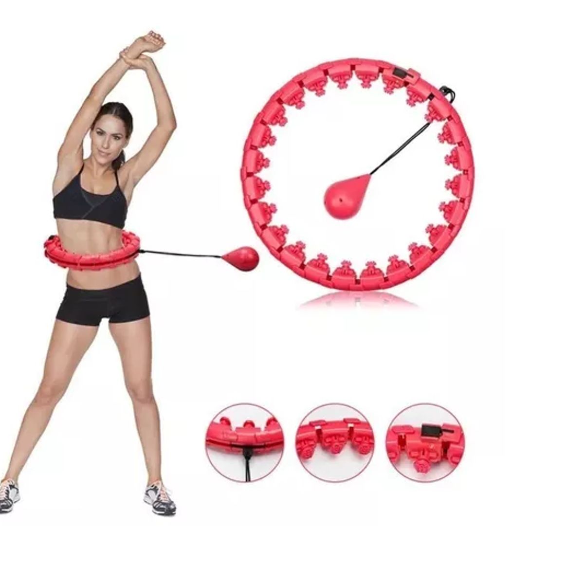 GENERICO - Aro Deportivo Con Peso Entrenador De Cintura Hula Hoop