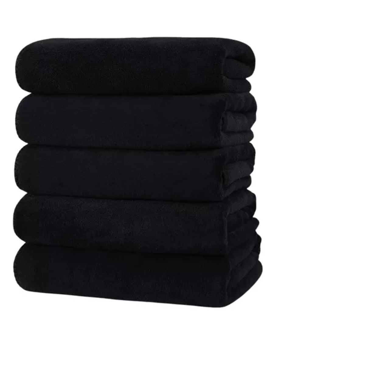 GENERICO - Pack 6 Toalla Negra Peluqueria Hotel Barberia Spa Gym 35x75