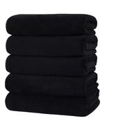 Pack 6 Toalla Negra Peluqueria Hotel Barberia Spa Gym 35x75