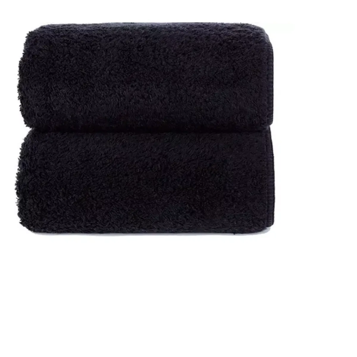 GENERICO - Juego De Toallas Negra 450 Grs/m2 (baño Y Mano)