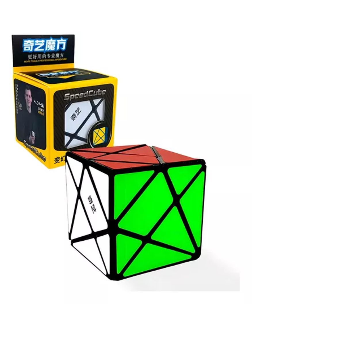 GENERICO - Cubo Rubik Qiyi Axis 3x3 Color De La Estructura Negro
