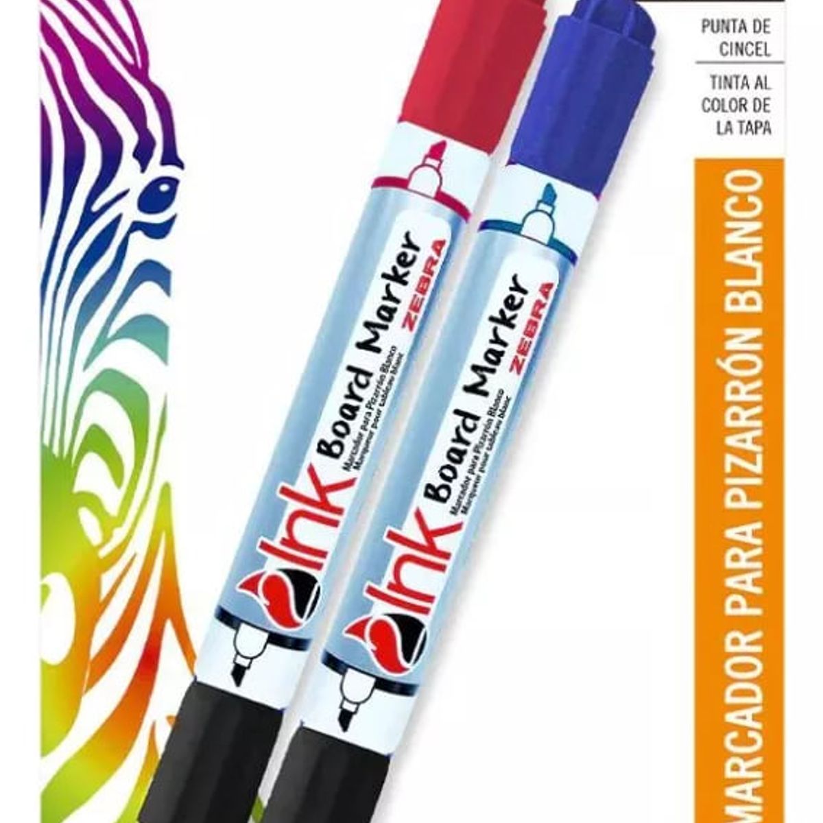 ZEBRA - Marcador De Pizarra Blanca Doble Punta 2 Plumones Zebra
