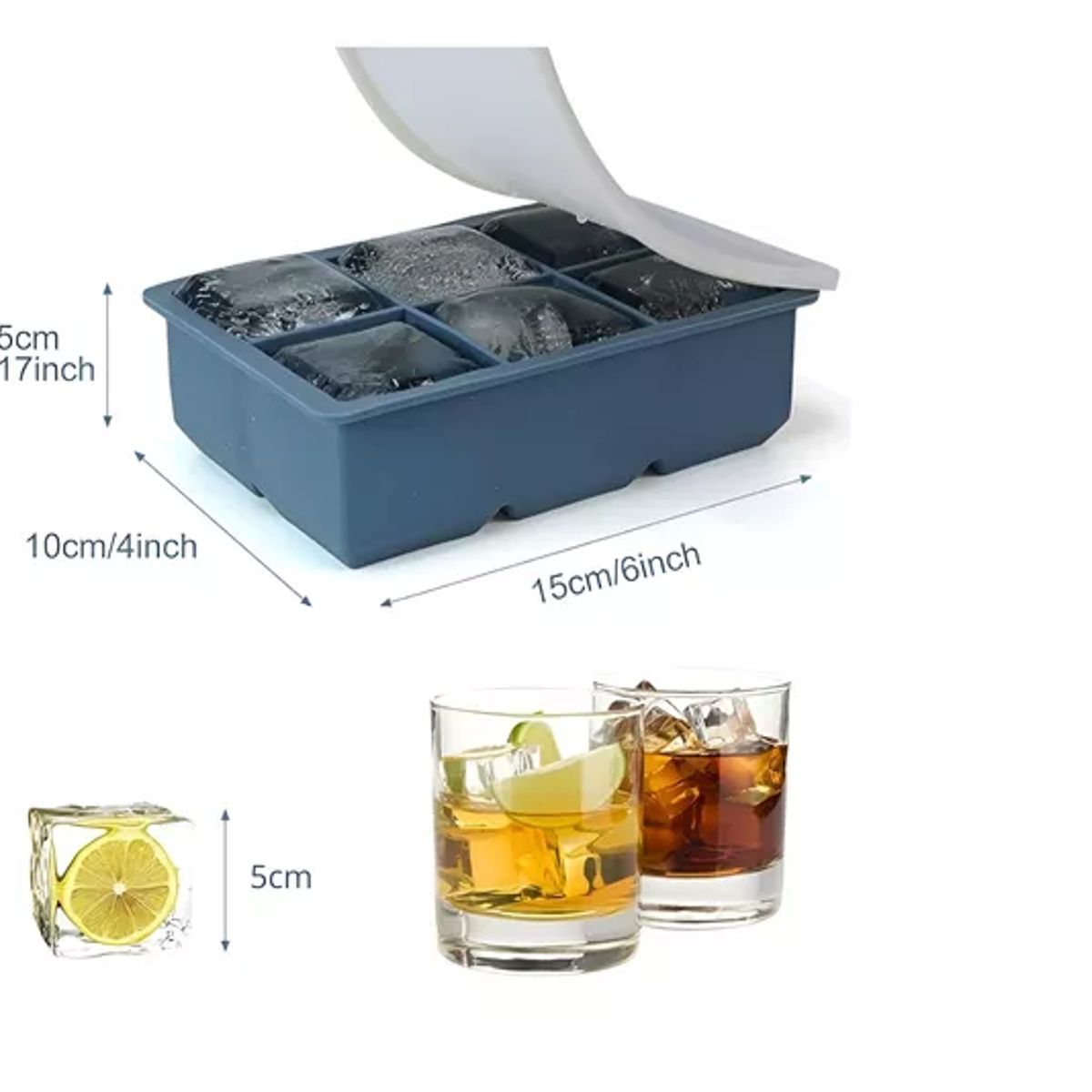 GENERICO - 2 Cubetas Hielo Cubetera Cubetas Silicona Cubeta